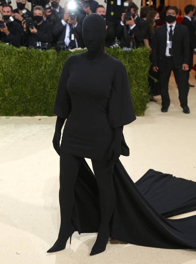 Kim Kardashian's 2021 Met Gala outfit has caused lots of discussion online (Credit: PA)