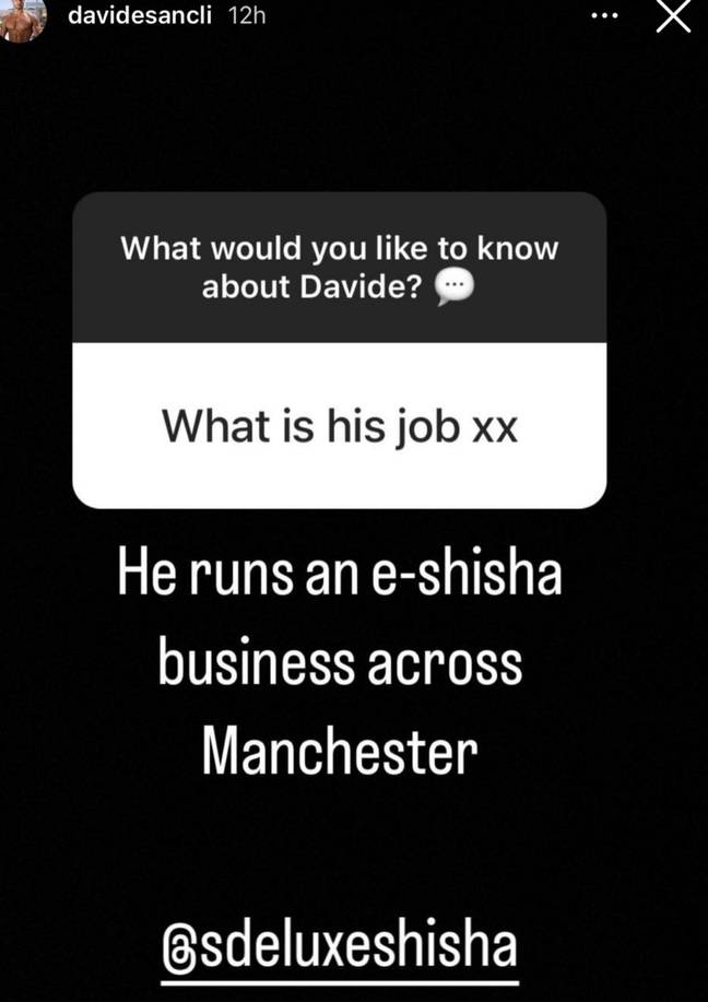 Davide's friends spoke about his business back in June. Credit: Instagram/@davidesancli
