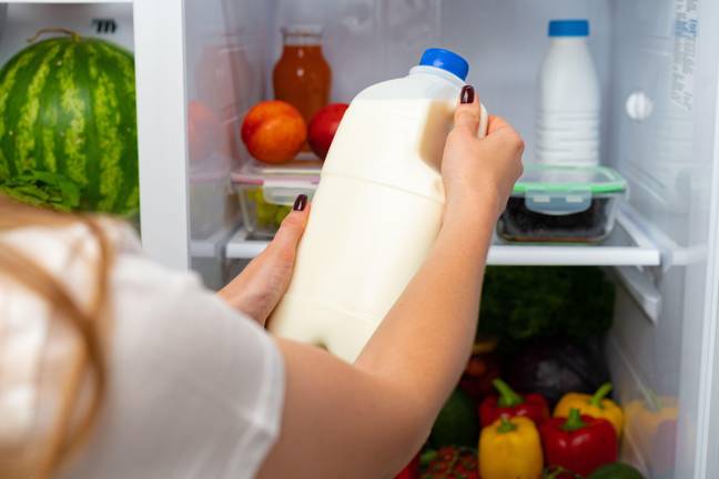 Chris said milk could last longer stored away from the fridge door (Credit: Alamy)