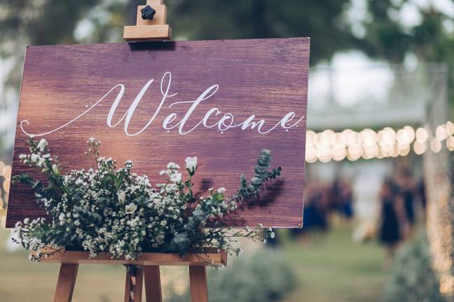 The poster warned people to be careful about wedding signs (Credit: Shutterstock)