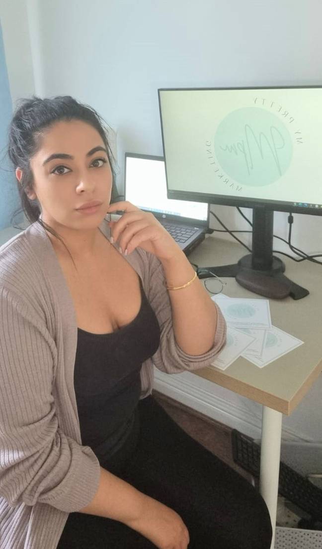 Mindy Sidhu, 32, launched a digital marketing company called My Pretty Marketing in March 2021. Credit: Kennedy News and Media
