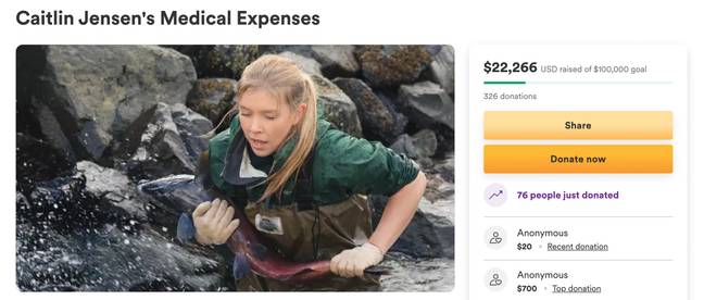 A GoFundMe has raised more than US$20,000 (£16,490) for her ongoing healthcare. Credit: GoFundMe