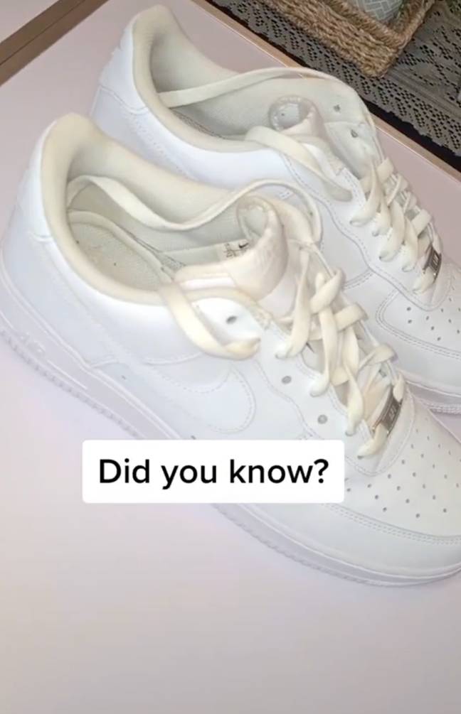 Have your trainers looking fresh with this simple hack. (Credit: TikTok/@tanyahomeinspo)