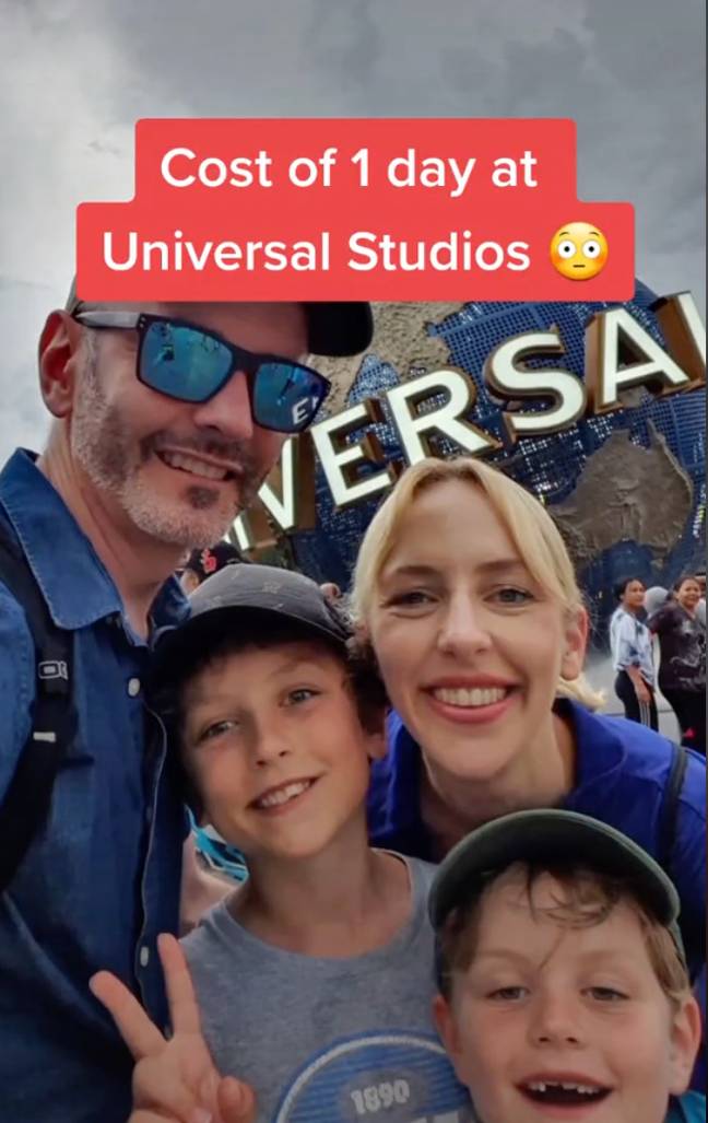 This family spent over $1,000 on just one day at Universal Studios. Credit: TikTok/@mirandapearcemindset