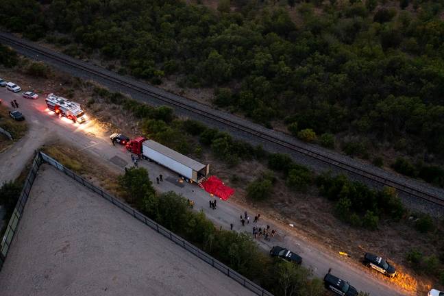 The truck was abandoned on a San Antonio back road. Credit: Getty