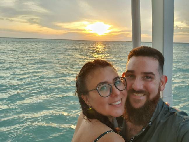 Madina and Matthew Harbidge first met in 2018 while Kazakhstan-based Madina was visiting Australia. Credit: Kennedy News and Media
