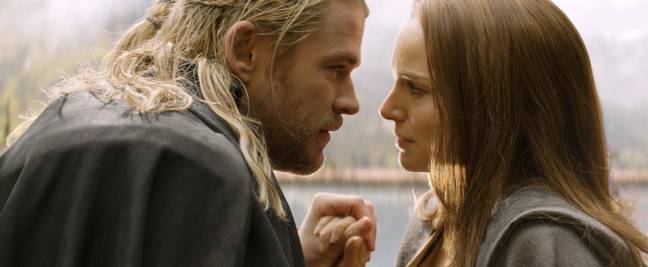 The Thor: Love and Thunder co-stars shared some intimate moments. Credit: Marvel