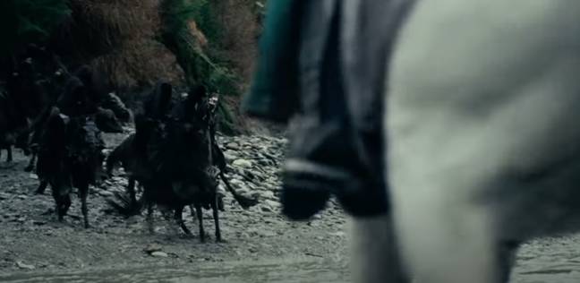 The Nazgul confronting Arwen and Frodo at the river. Credit: New Line Cinema