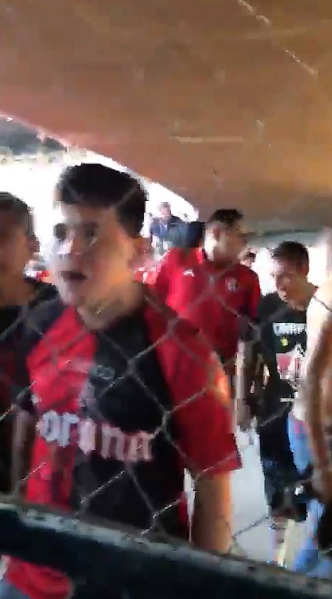 Rioters at Corregidora Stadium. (CEN) 