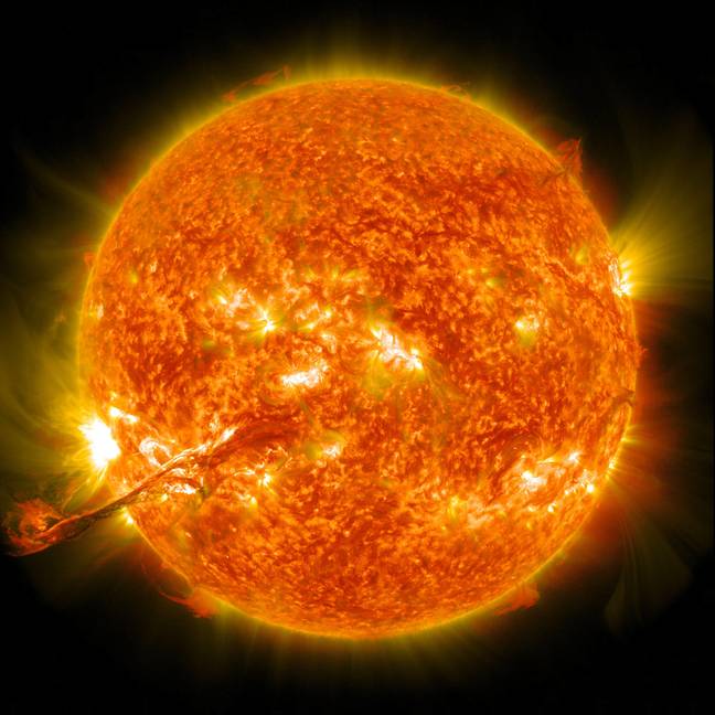 CMEs are large expulsions of the Sun’s plasma. Credit: CBW/Alamy Stock Photo