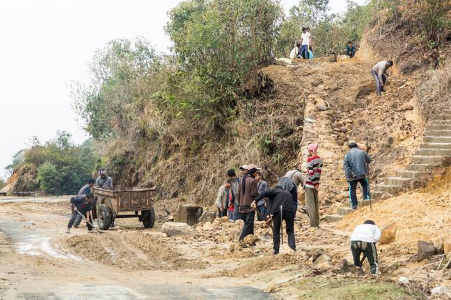 Mawsynram often has to be repaired after torrential monsoon rains due to the damage caused. Credit: Alamy