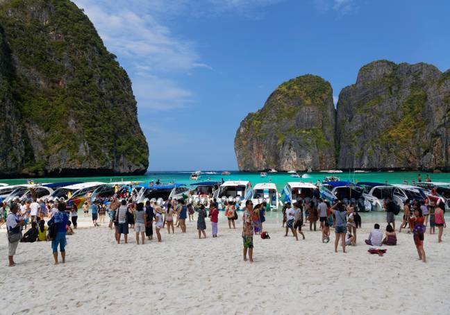 Maya Bay became so popular that it had to be closed in 2018. Credit: imageBROKER / Alamy Stock Photo