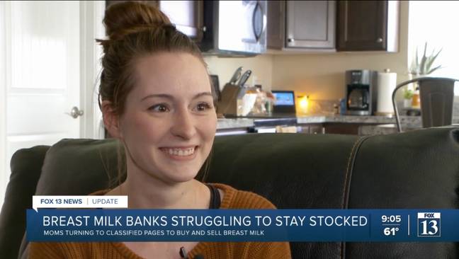 Utah mom Alyssa Chitti is planning to sell her breast milk at $1 per ounce. Credit: Fox 13