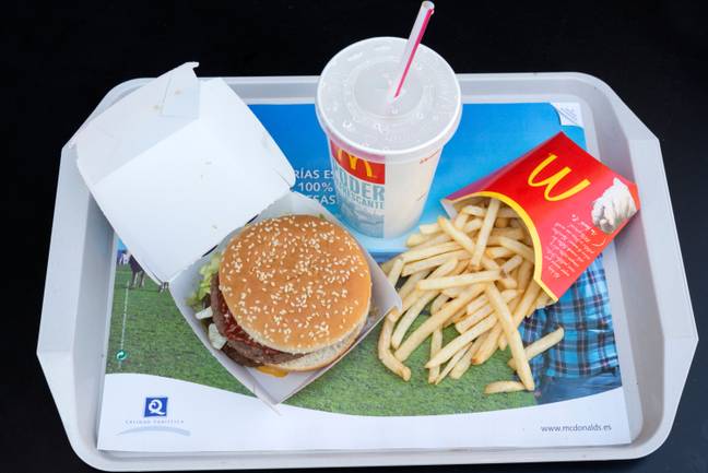 McDonalds on a tray. (Alamy)