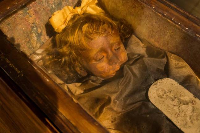 The toddler's body is so well preserved, some have accused it of being a wax replica. Credit: Hemis/Alamy Stock Photo