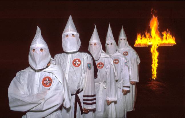 A student was wearing a make-shift KKK hood in the video. Credit: Alamy