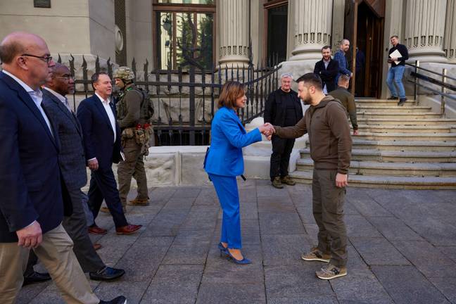 Pelosi met President of Ukraine Volodymyr Zelenskyy during a visit to the nation with a delegation of congressman last month. Credit: Alamy