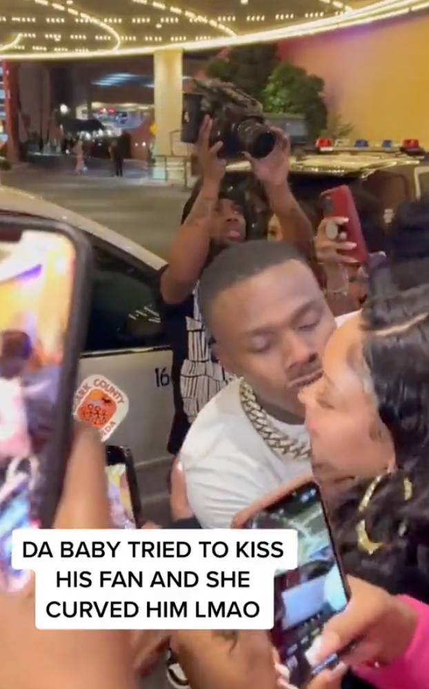 DaBaby says the woman was upset because he blew a kiss at her friend first. Credit: Twitter