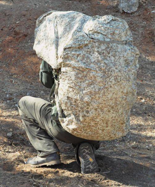 The Kit 300 is designed to mask a person's body heat and disguise them as a rock. Credit: Polaris Solutions