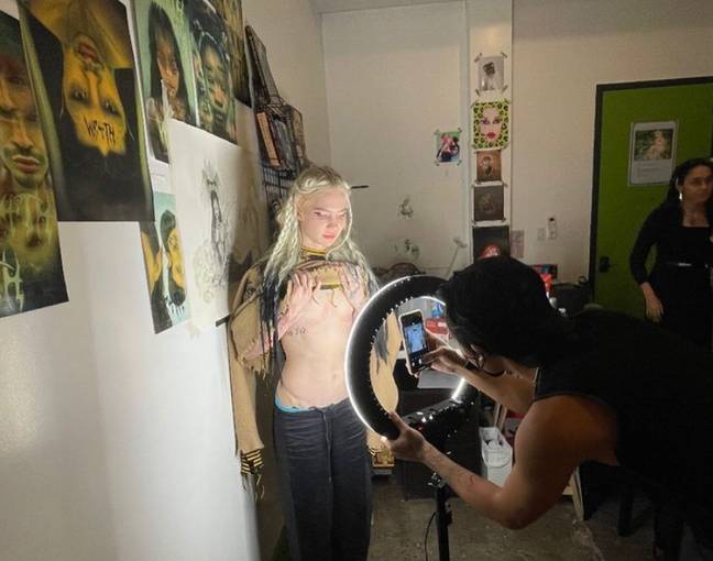 Grimes chest tattoo (@grimes/Instagram)
