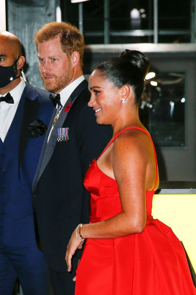Prince Harry and Meghan Markle at the annual Salute to Freedom Gala at the Intrepid Sea, Air &amp; Space Museum in Manhattan last November. Credit: Alamy
