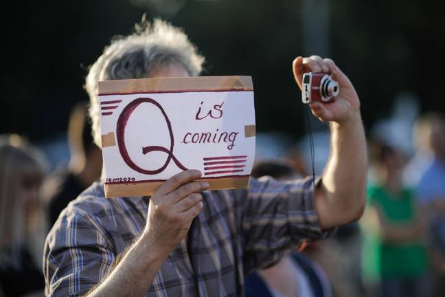 QAnon supporters say 'Q is coming', but nobody knows who he is. (Alamy)