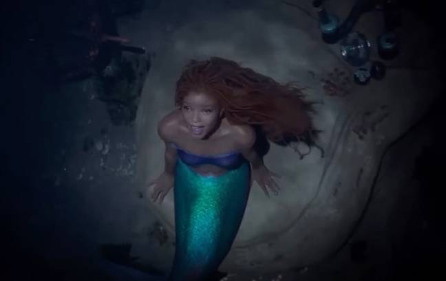Singer Halle Bailey as the beloved mermaid Ariel. Credit: Disney 