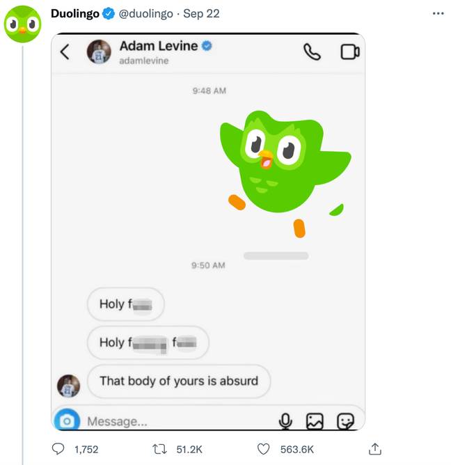 The account has gone viral in the past. Credit: @duolingo/Twitter