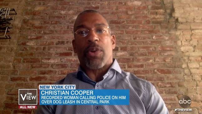 Cooper asked the woman to leash her dog and she called the cops. Credit: ABC News