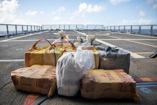 Drugs seized by USS Milwaukee (US Navy)