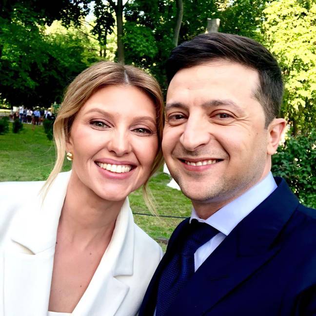 Zelenskyy and his wife Olena Zelenska had to wake up their children quickly when the bombing first began in Ukraine on the night of 24 February. Credit: Alamy