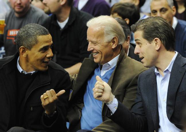 Hunter Biden with Joe Biden and Barack Obama. (Alamy)