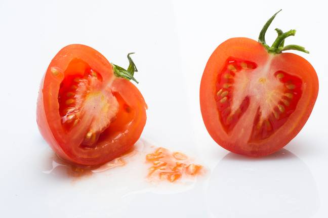 Tomato seeds can pass through the human digestion system intact. Credit: Alamy