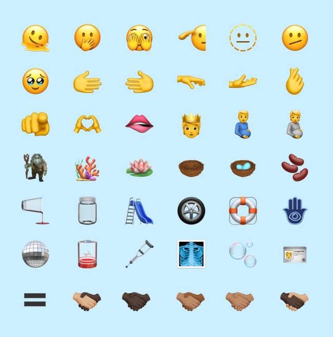 New emojis, including the lip bite (Emojipedia)