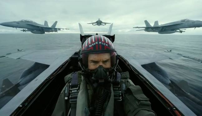 Cruise and his co-stars trained in real US Navy fighter jets. Credit: Paramount Pictures 
