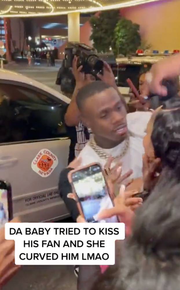 DaBaby has been accused of trying to forcibly kiss a fan in viral footage. Credit: Twitter