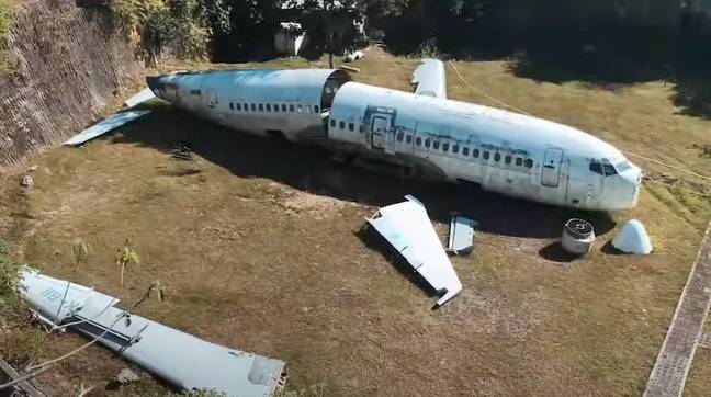 Locals say the plane was going to be made into a restaurant. Credit: YouTube/Misus Yaya