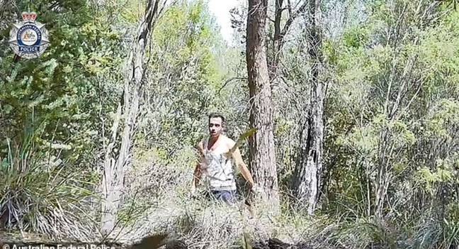 Tachev returns to dig up his stash. Credit: Australian Federal Police