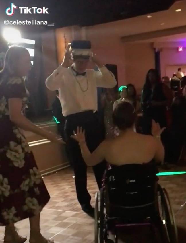 During the prom queen and king’s first dance, the DJ played 'Thinking Out Loud' by Ed Sheeran. Credit: @celesteiliana__/TikTok