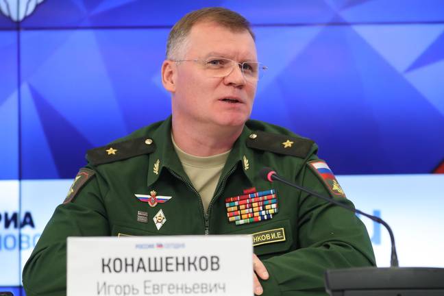 Russian Defense Ministry Spokesman Igor Konashenkov. Credit: Alamy