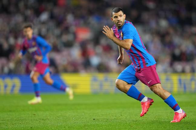 Aguero finally made his debut for Barca on Sunday. Image: PA Images