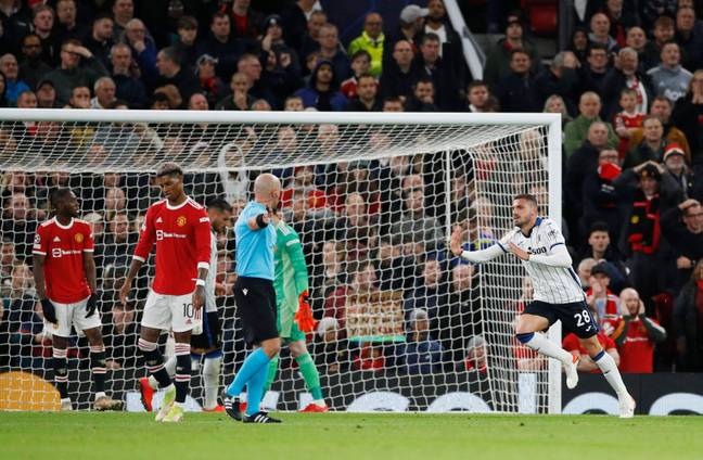 Merih Demiral celebrates scoring against Manchester United | Credit: Alamy