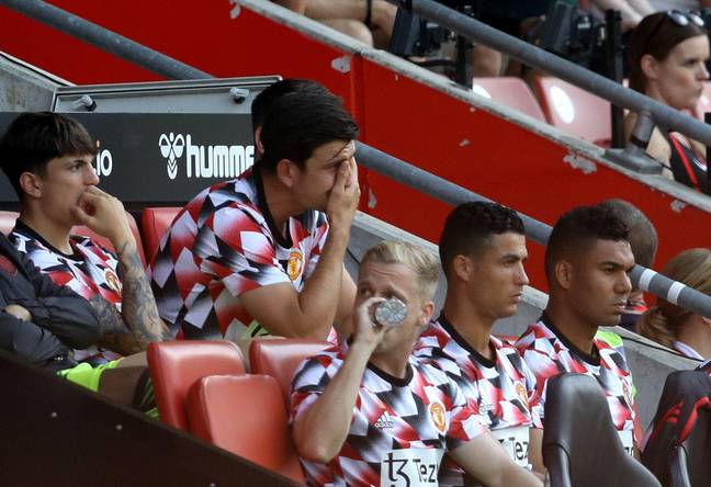 Maguire has had to get used to life on the bench recently. Image: Alamy