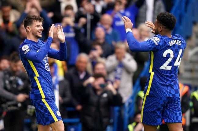 Chelsea duo Mason Mount and Reece James. Image Credit: Alamy
