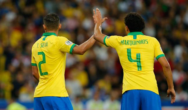 Silva and Marquinhos also play together for the national team. Image: PA Images