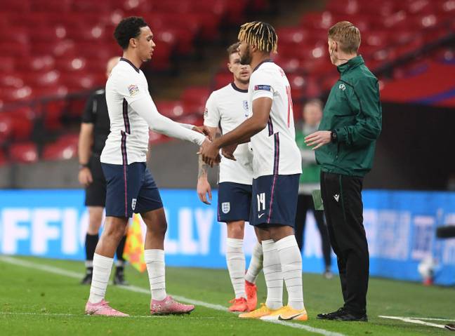 Reece James replaces Trent Alexander-Arnold for England in October 2020. (Alamy)