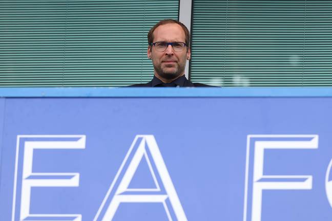 Petr Cech in the stands at Stamford Bridge. (Alamy)