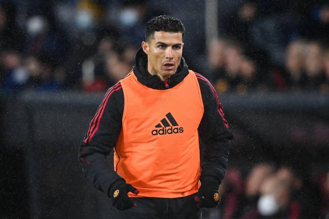 Ronaldo wasn't happy with being a substitute against Burnley. Image: PA Images