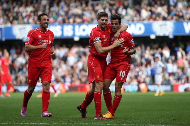 Gerrard and Coutinho enjoyed some good times at Anfield together. Image: PA Images