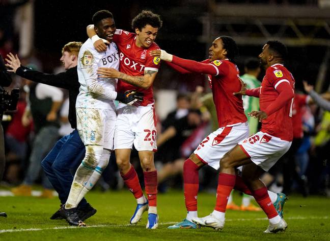 Samba saved three penalties to send Nottingham Forest to Wembley (Picture: PA)